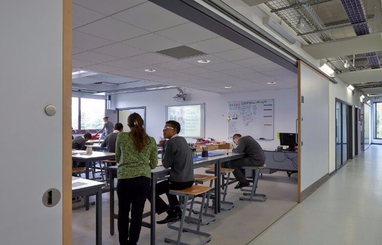 Bespoke sliding doors to provide flexible learning spaces